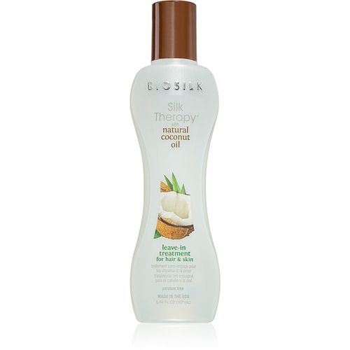 Silk Therapy Natural Coconut Oil tratamiento hidratante sin aclarado para cabello y cuerpo 167 ml - Biosilk - Modalova