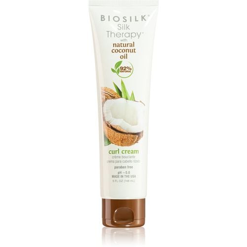 Silk Therapy Natural Coconut Oil crema per capelli per capelli mossi e ricci 148 ml - Biosilk - Modalova