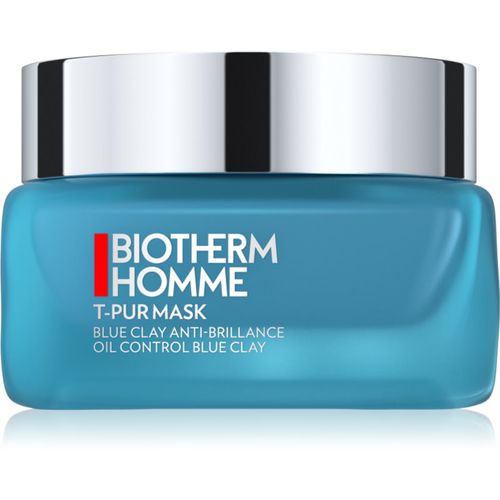 T - Pur Blue Face Clay mascarilla limpiadora para hidratar la piel y minimizar los poros 50 ml - Biotherm - Modalova