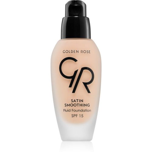 Satin Smoothing maquillaje fluido de larga duración SPF 15 tono 27 34 ml - Golden Rose - Modalova