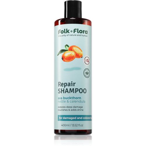 Sea Buckthorn champú reparador para cabello teñido y dañado 400 ml - Folk & Flora - Modalova