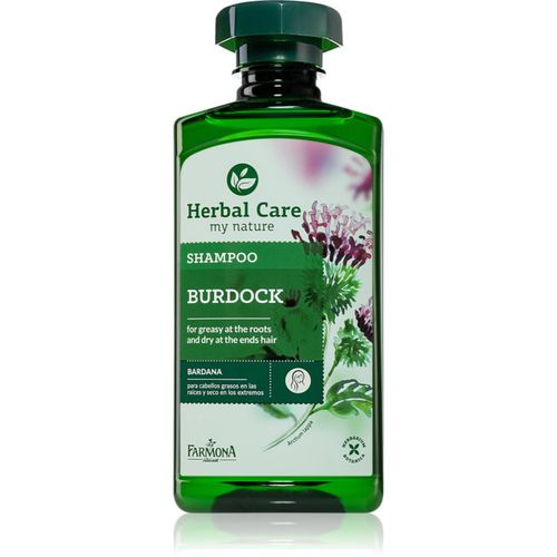 Herbal Care Burdock shampoo per cuoi capelluti grassi e punte secche 330 ml - Farmona - Modalova