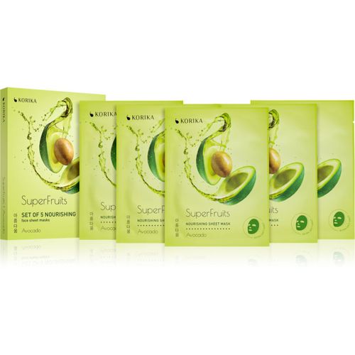 SuperFruits lote de mascarillas en oferta Avocado(con efecto nutritivo) - KORIKA - Modalova