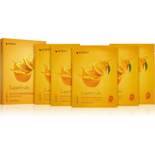 SuperFruits Hallabong - Set of 5 Brightening Face Sheet Masks maschera per il viso a prezzo ridotto Hallabong(illuminante) - KORIKA - Modalova