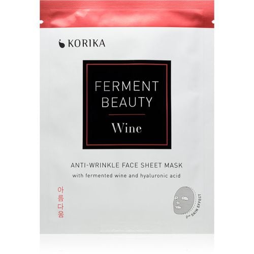 FermentBeauty Anti-wrinkle Face Sheet Mask with Fermented Wine and Hyaluronic Acid maschera antirughe in tessuto con vino fermentato e acido ia - KORIKA - Modalova