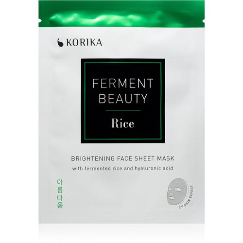 FermentBeauty Brightening Face Sheet Mask with Fermented Rice and Hyaluronic Acid mascarilla de tela iluminadora con arroz fermentado y ácido h - KORIKA - Modalova