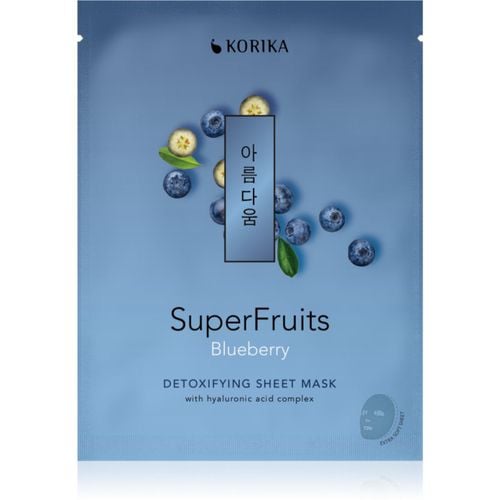 SuperFruits Blueberry - Detoxifying Sheet Mask mascarilla de tela desintoxicante Blueberry 25 g - KORIKA - Modalova