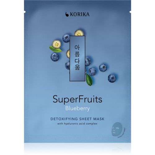 SuperFruits Blueberry - Detoxifying Sheet Mask Maschera detossinante in tessuto Blueberry 25 g - KORIKA - Modalova