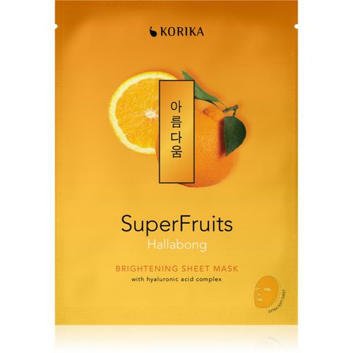 SuperFruits Hallabong - Brightening Sheet Mask mascarilla iluminadora en forma de hoja Hallabong 25 g - KORIKA - Modalova