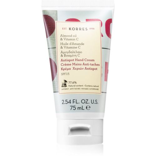 Almond Oil & Vitamin C crema para manos para eliminar manchas de pigmentación SPF 15 75 ml - Korres - Modalova