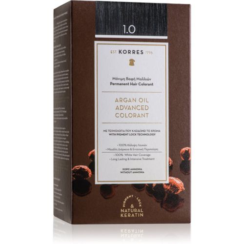 Argan Oil tinta permanente per capelli con olio di argan colore 1.0 Black 50 ml - Korres - Modalova