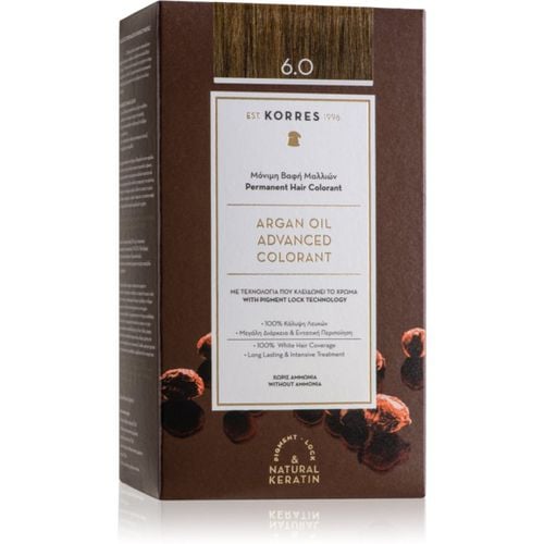 Argan Oil tinta permanente per capelli con olio di argan colore 6.0 Dark Blonde 50 ml - Korres - Modalova