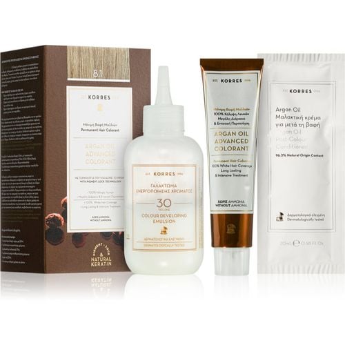 Argan Oil Permanent-Haarfarbe mit Arganöl Farbton 8.1 Ash Light Blonde 50 ml - Korres - Modalova