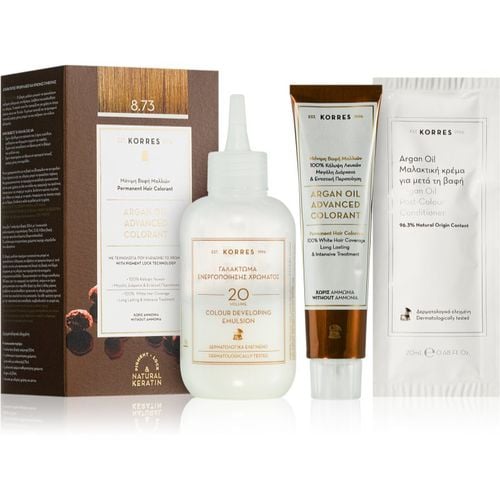 Argan Oil Permanent-Haarfarbe mit Arganöl Farbton 8.73 Golden Caramel 50 ml - Korres - Modalova