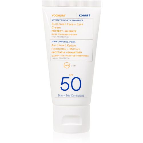 Yoghurt crema protectora para rostro y contorno de ojos SPF 50 50 ml - Korres - Modalova