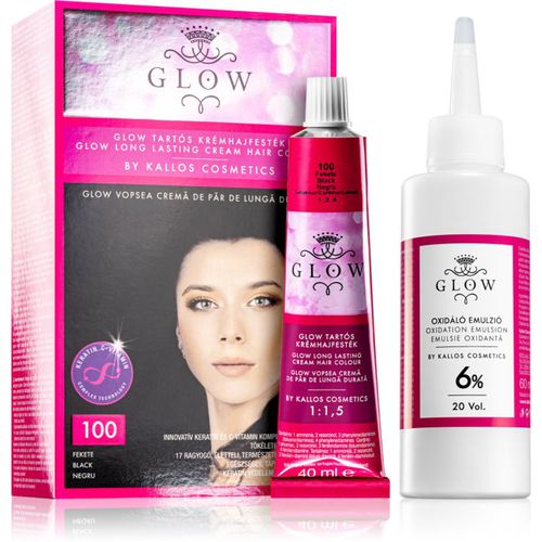 Glow Permanent-Haarfarbe Farbton 100 Black - Kallos - Modalova