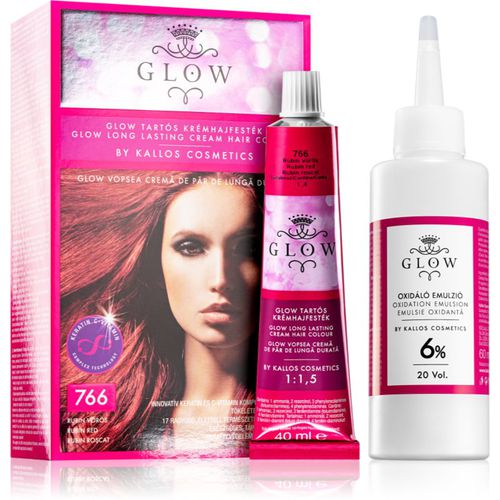 Glow tinte permanente para cabello tono 766 Rubin Red 100 ml - Kallos - Modalova