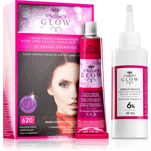 Glow tinta permanente per capelli colore 620 Aubergine Red 100 ml - Kallos - Modalova