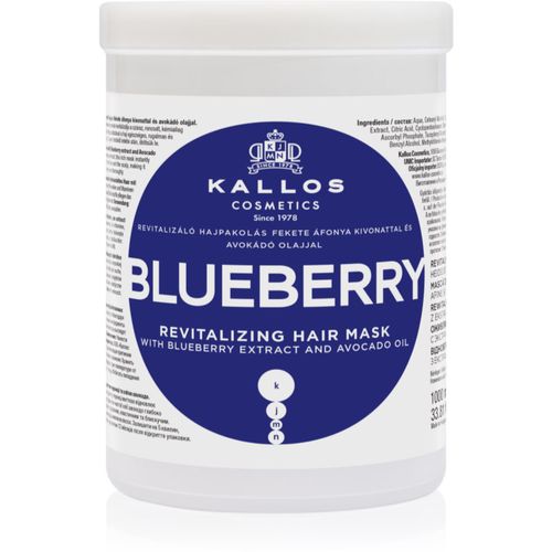 KJMN Professional Blueberry maschera rivitalizzante per capelli secchi, rovinati e trattati chimicamente 1000 ml - Kallos - Modalova