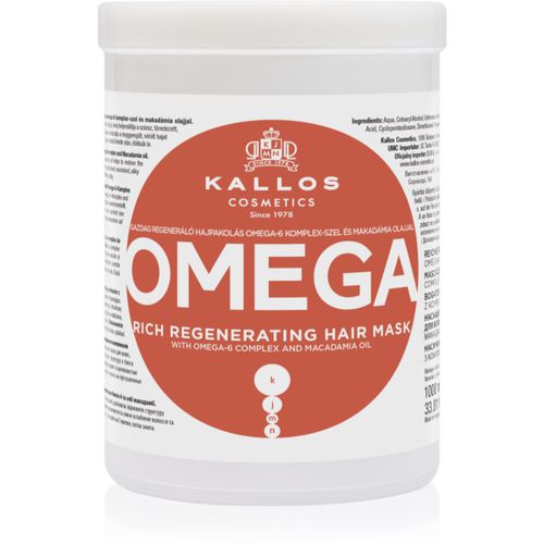 KJMN Professional Omega mascarilla nutritiva para cabello con complejo omega-6 y aceite de macadamia 1000 ml - Kallos - Modalova