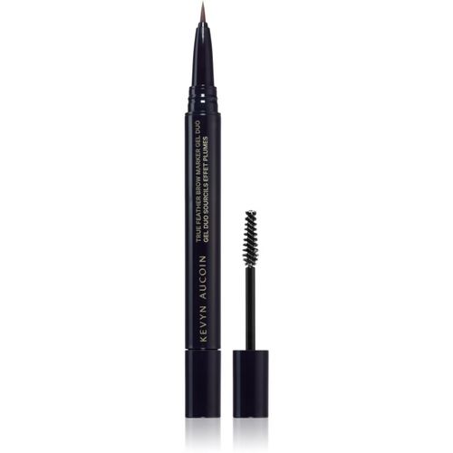 True Feather Brow Marker Gel Duo matita per sopracciglia con spazzolino colore Warm Brunette 0,4 ml - Kevyn Aucoin - Modalova