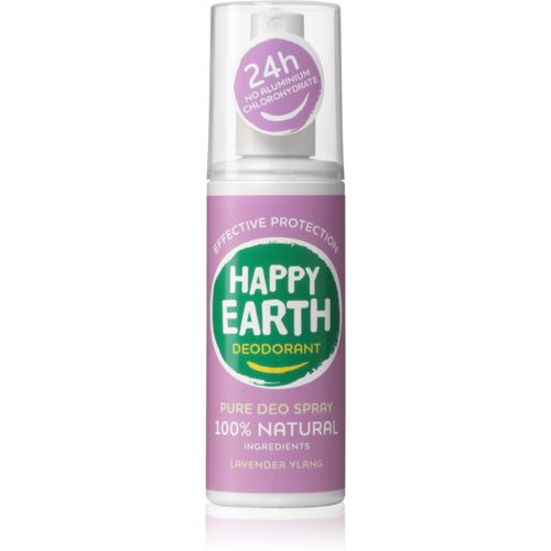 Natural Deodorant Spray Lavender Ylang deodorante 100 ml - Happy Earth - Modalova