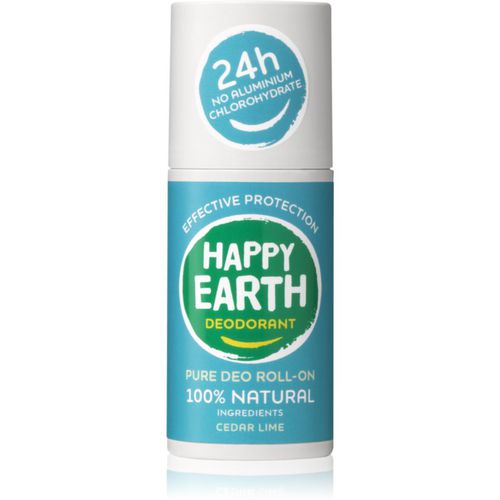 Natural Deodorant Roll-On Cedar Lime deodorante roll-on 75 ml - Happy Earth - Modalova
