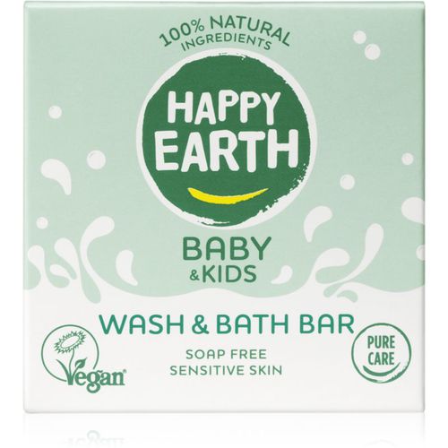 Natural Wash & Bath Bar for Baby & Kids Feinseife für Kinder 50 g - Happy Earth - Modalova