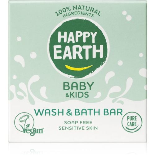 Natural Wash & Bath Bar for Baby & Kids jabón sólido para niños 50 g - Happy Earth - Modalova