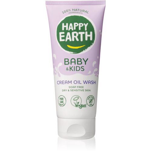 Natural Cream Oil Wash for Baby & Kids aceite limpiador para pieles secas y sensibles 200 ml - Happy Earth - Modalova