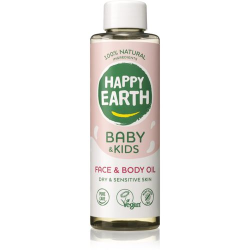 Natural Face & Body Oil for Baby & Kids olio corpo per pelli secche e sensibili 150 ml - Happy Earth - Modalova