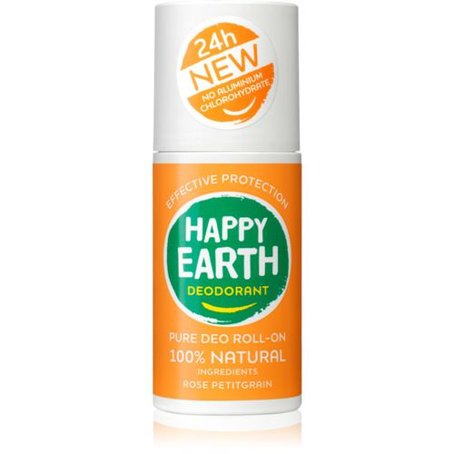 Natural Deodorant Roll-On Rose Petitgrain deodorante roll-on 75 ml - Happy Earth - Modalova