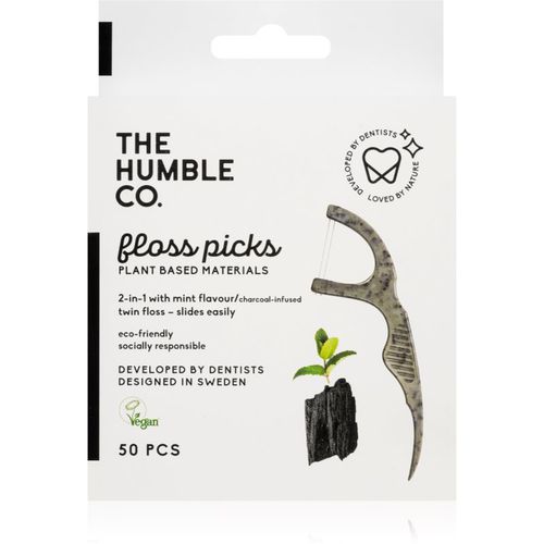 Floss Picks Dental-Zahnstocher Charcoal 50 St - The Humble Co. - Modalova