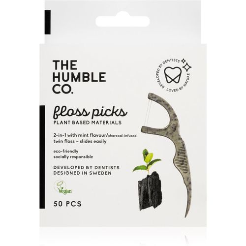 Floss Picks palillos de dientes Charcoal 50 ud - The Humble Co. - Modalova