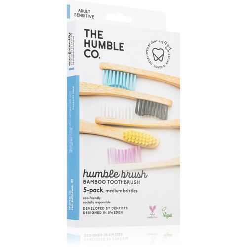 Brush Adult cepillo dental de bambú medio I. 5 ud - The Humble Co. - Modalova