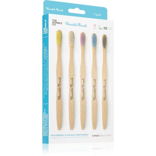 Brush Adult cepillo dental de bambú suave I. 5 ud - The Humble Co. - Modalova