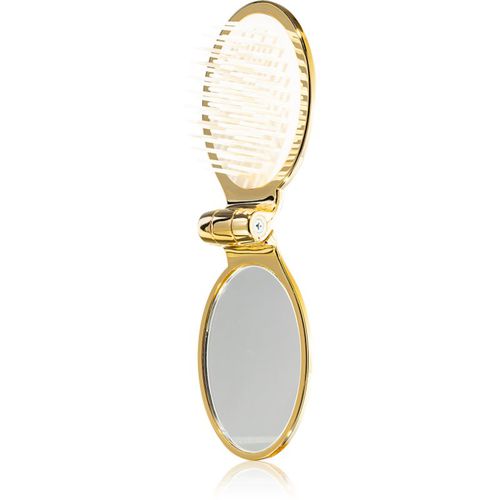 Gold Line Golden Folding Hair-Brush with Mirror Cepillo para cabello con un espejo pequeño 9,5 x 5,5 x 3,5 cm 1 ud - Janeke - Modalova