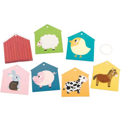 Tactile Cards attività giocattolo Farm 12 m+ 6 pz - Janod - Modalova