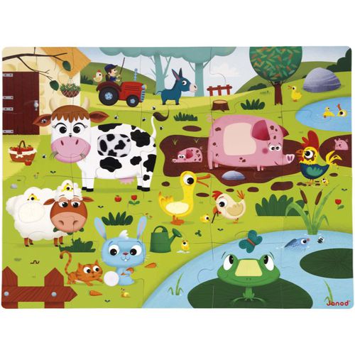 Tactile Puzzle Puzzle Farm Animals 2 y+ 20 St - Janod - Modalova