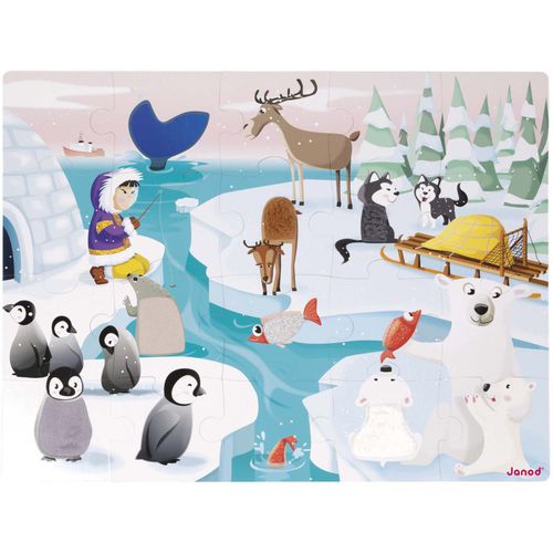 Tactile Puzzle puzzle Life On The Ice 2 y+ 20 pz - Janod - Modalova