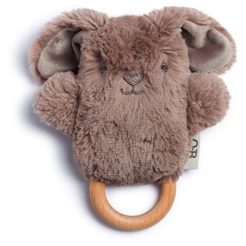 Bunny Soft Rattle Toy juguete de peluche con sonajero Earth Taupe 3m+ 1 ud - O.B Designs - Modalova