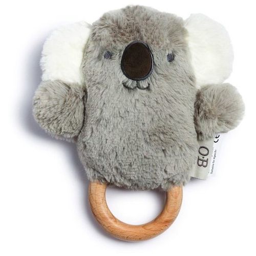 Bunny Soft Rattle Toy juguete de peluche con sonajero Grey 3m+ 1 ud - O.B Designs - Modalova