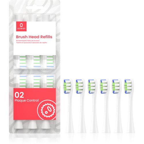 Brush Head Plaque Control testine di ricambio per spazzolino P1C1 W06 White 6 pz - OClean - Modalova