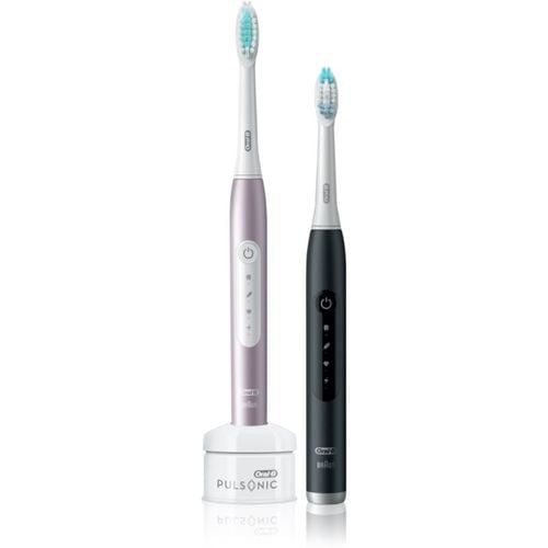 Pulsonic Slim Luxe 4900 cepillo de dientes sónico, 2 soportes Rose Gold/Matte Black 1 ud - Oral B - Modalova