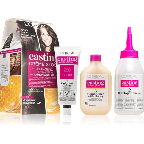 Casting Creme Gloss tinta per capelli colore 200 Ebony Black 1 pz - L’Oréal Paris - Modalova