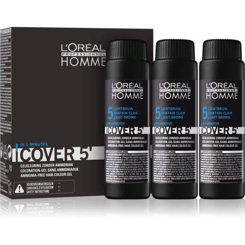 Cover 5' tinte tono sobre tono tono 5 Light Brown 3x50 ml - L’Oréal Professionnel - Modalova