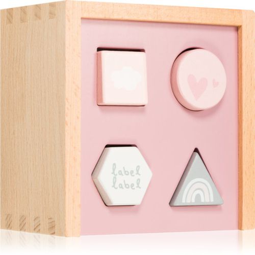 Shape Sorting Box attività giocattolo a incastro Pink 1 pz - Label Label - Modalova