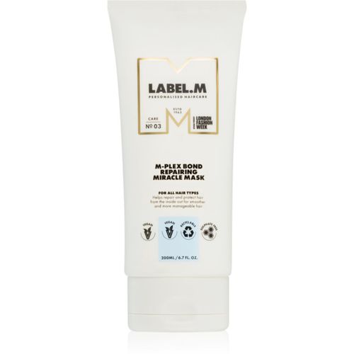 M-Plex Bond Repairing Miracle Mask maschera di nutrimento profondo per tutti i tipi di capelli 200 ml - label.m - Modalova