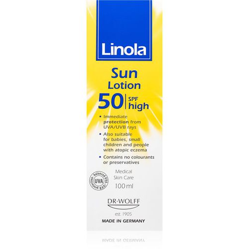 Sun Lotion SPF50 crema abbronzante per pelli secche e atopiche 100 ml - Linola - Modalova