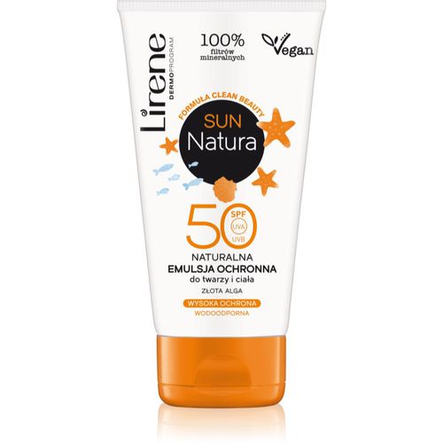 Sun Natura emulsione idratante e protettiva viso e corpo SPF 50 120 ml - Lirene - Modalova